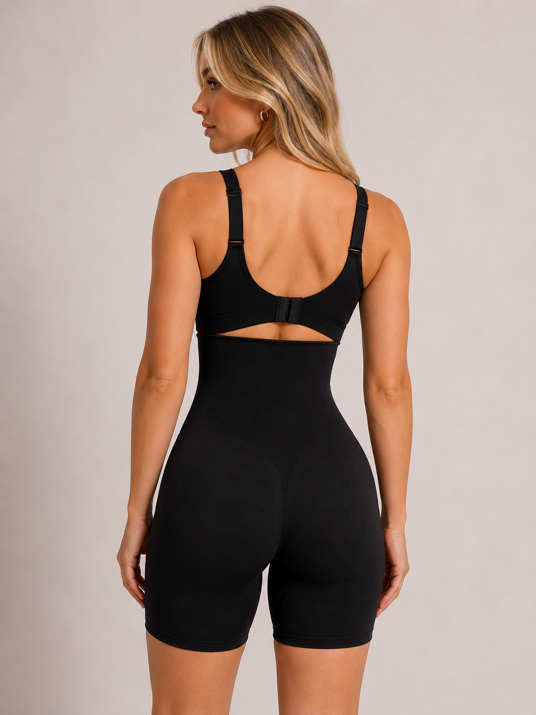 Short Modelador Segunda Pele com Barbatanas e Tecido Duplo c/ abertura higiênica