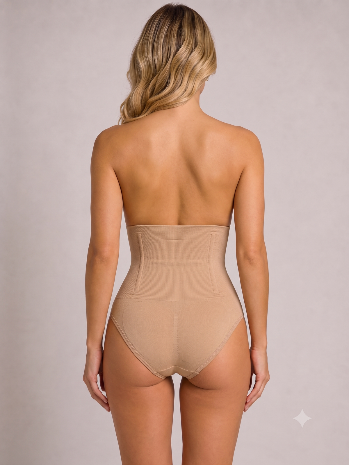 Calcinha Modeladora Segunda Pele com Barbatanas e Tecido Duplo c/ colchetes