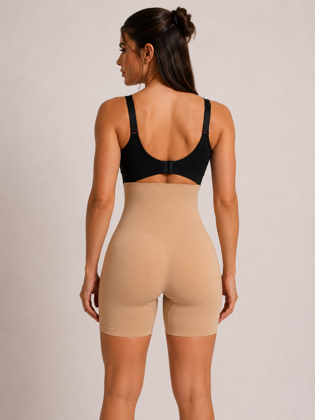 Short Modelador Segunda Pele com Barbatanas e Tecido Duplo c/ abertura higiênica
