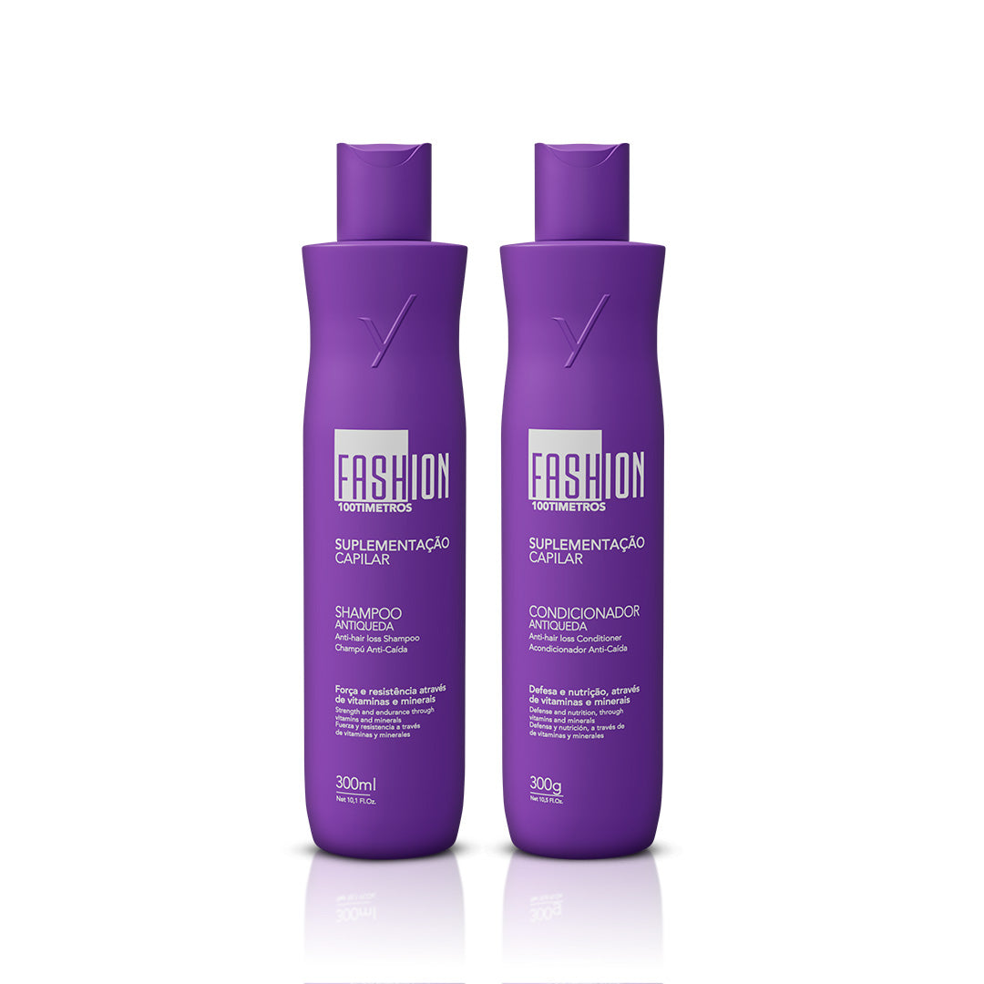 Kit Shampoo e Condicionador Antiqueda 100Tímetros - Fashion Gold